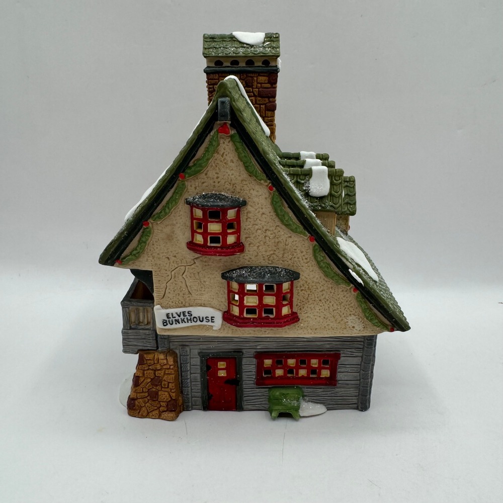 Department 56 Elf Bunkhouse North Pole Series 5601-4 Porcelain